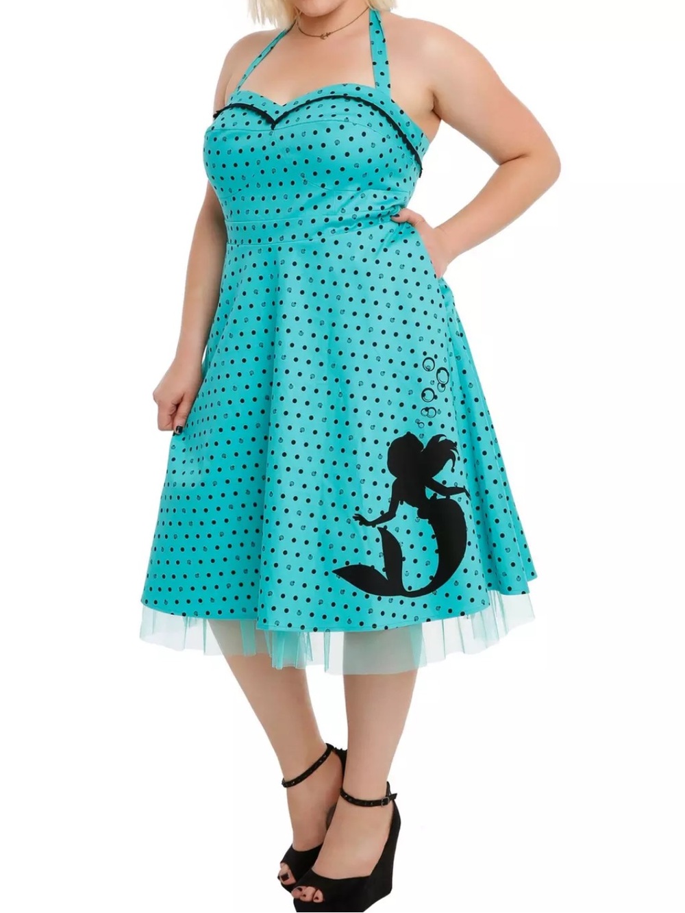 Disney Turquoise Polka Dot Mermaid Halter Woman Dress
14 (NWOT)